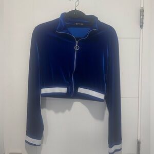 Fashion Nova Cropped Velour Sweater